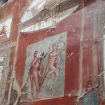 Affresco in rosso pompeiano